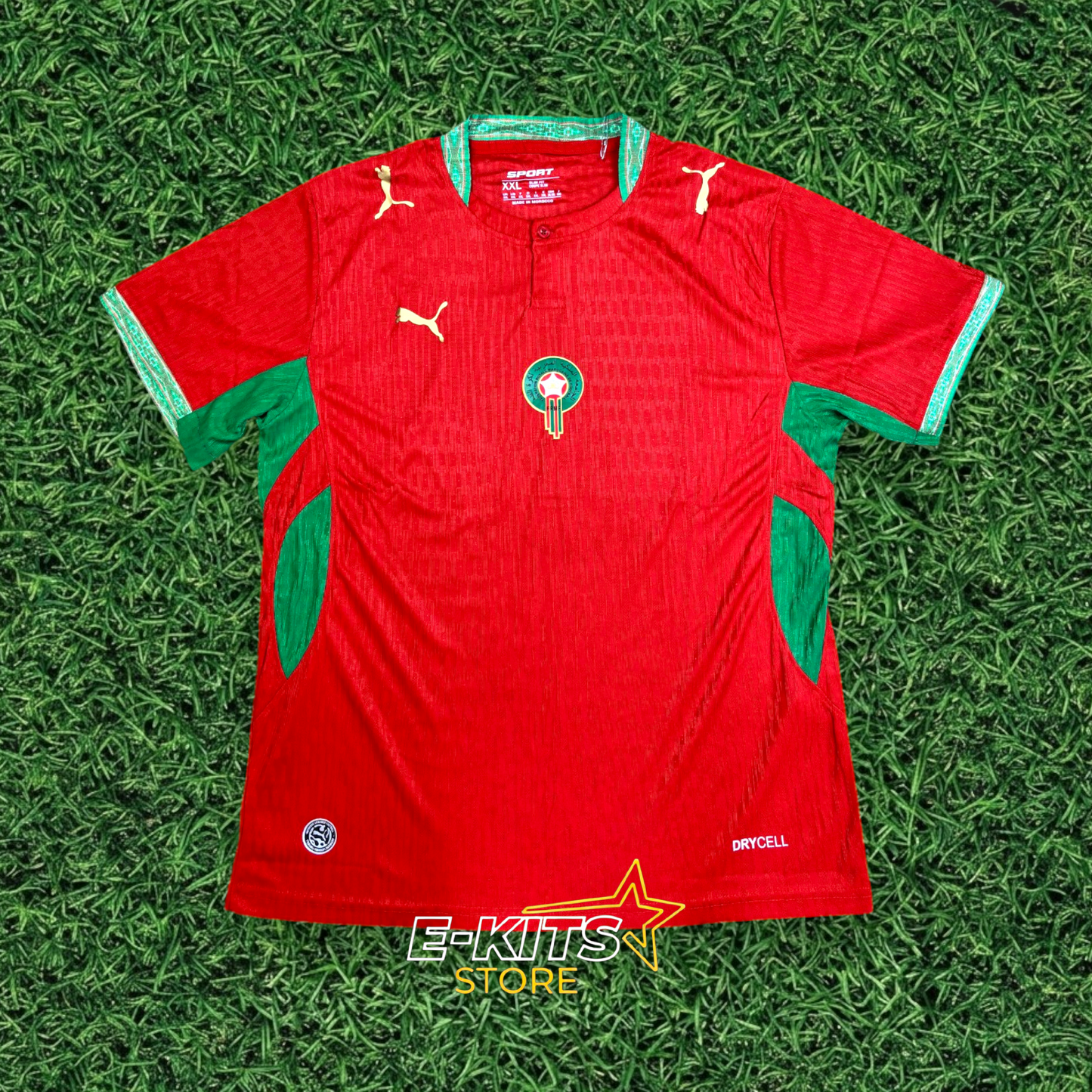 تيشيرت المغرب الأحمر كأس العالم 2026 - احترافي
