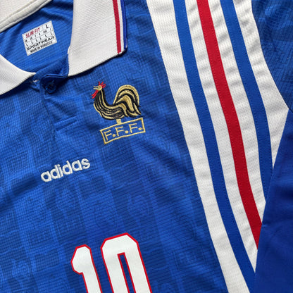 France 1996 Retro Home Jersey - Zidane #10