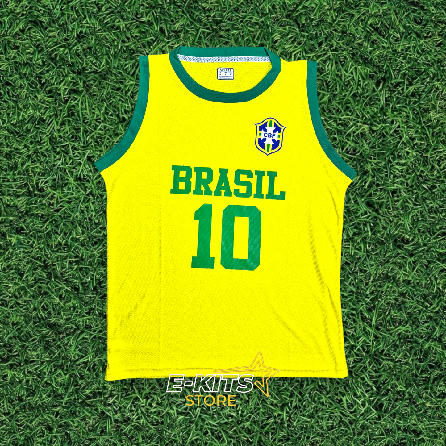 Sleeveless basketball top - Brazil 10 - Yellow