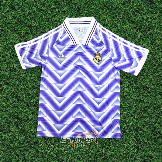 REAL MADRID - RETRO JERSEY - PURPLE & WHITE