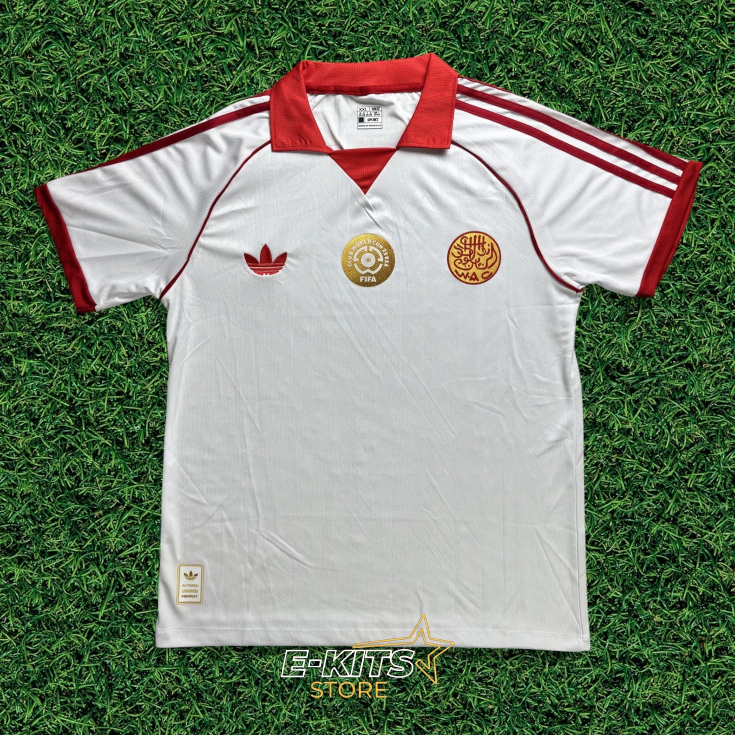 Wydad Casablanca (WAC) Retro Away Jersey - White & Red