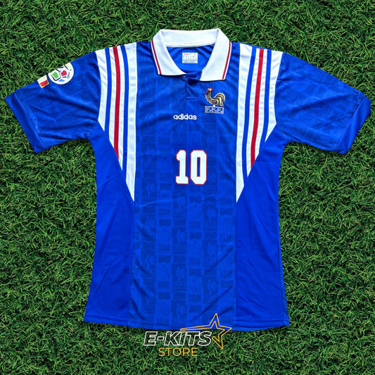 France 1996 Retro Home Jersey - Zidane #10