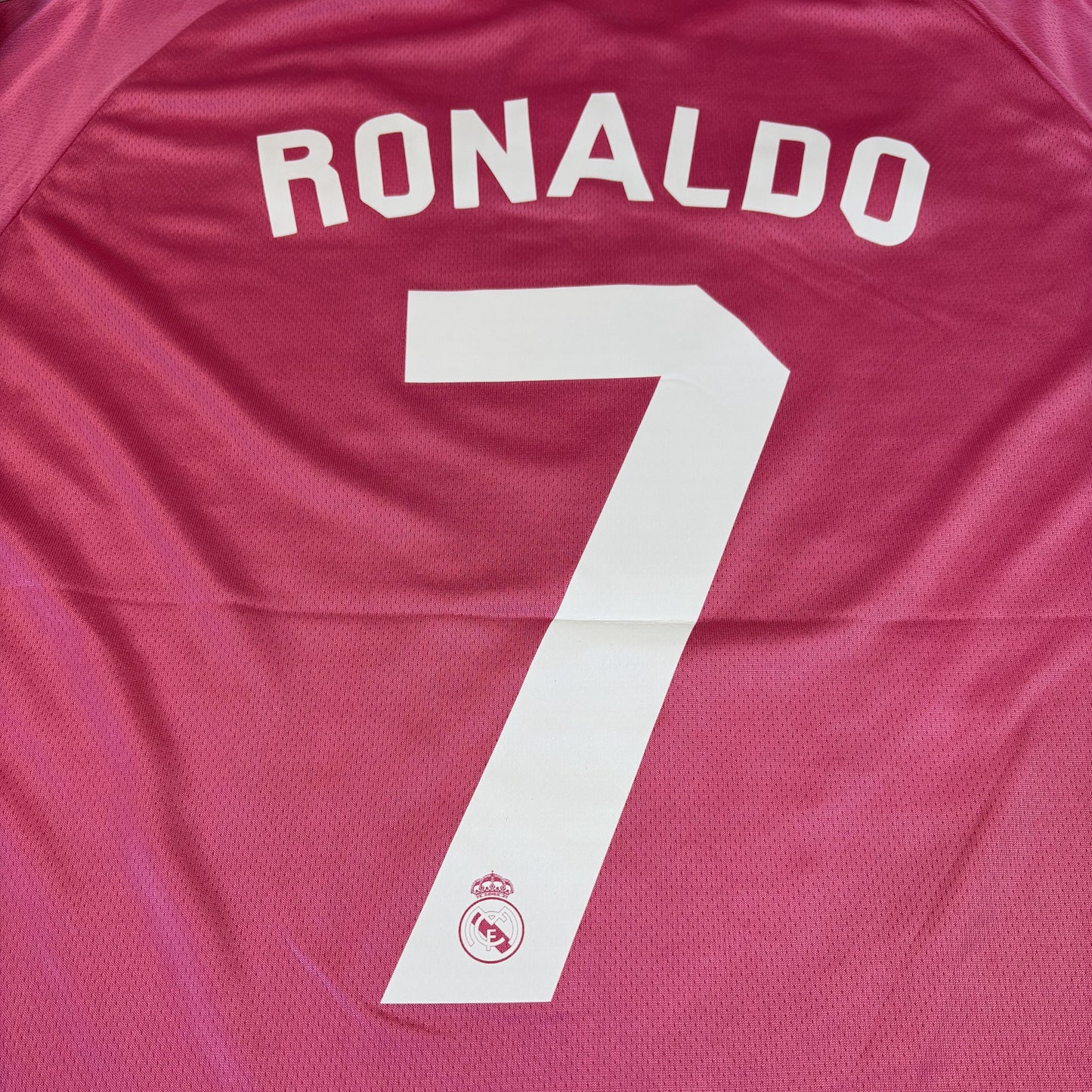 Real Madrid 2014-15 Pink Away Long Sleeve Jersey - Ronaldo #7