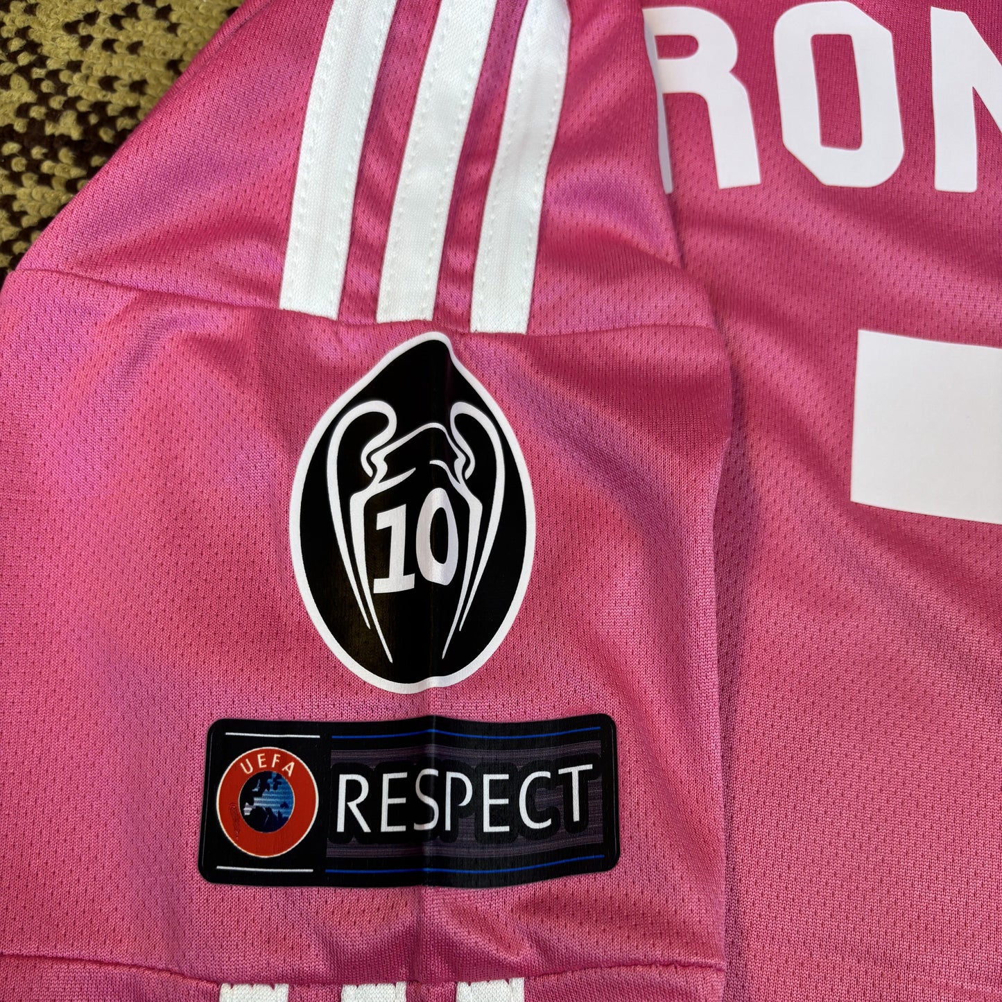 Real Madrid 2014-15 Pink Away Long Sleeve Jersey - Ronaldo #7