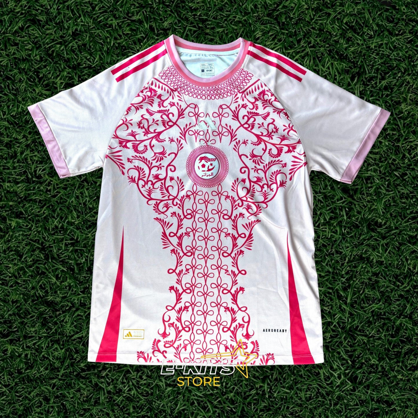 Maillot Algérie Rose - Édition Zellige Blanc & Rose