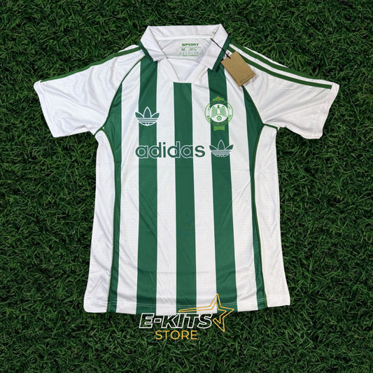 Maillot Raja CA – Édition "Stripes" (Adidas) - white & green