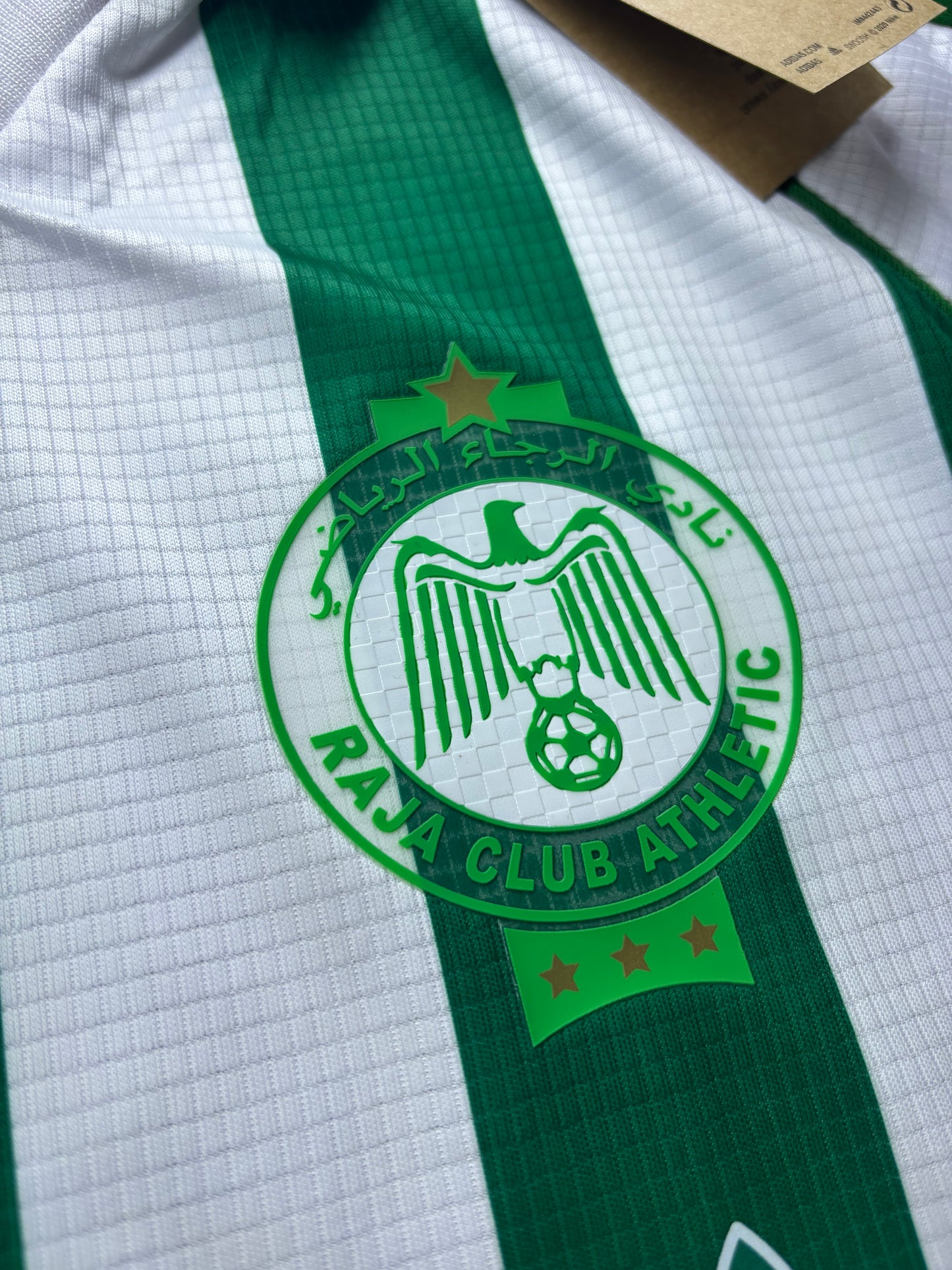 Maillot Raja CA – Édition "Stripes" (Adidas) - white & green