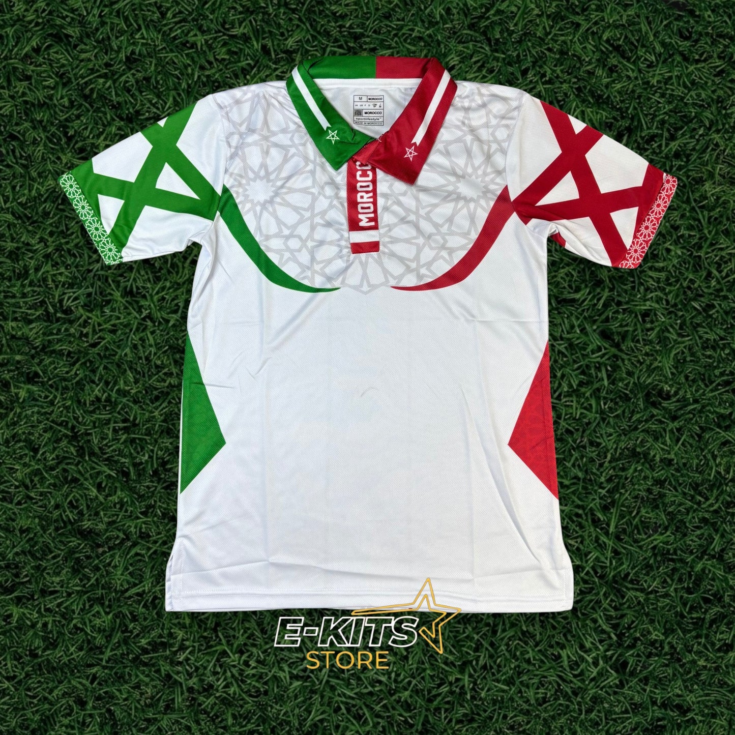 Polo Maroc Concept "Artisanat" Édition Limitée – Blanc & Zellige