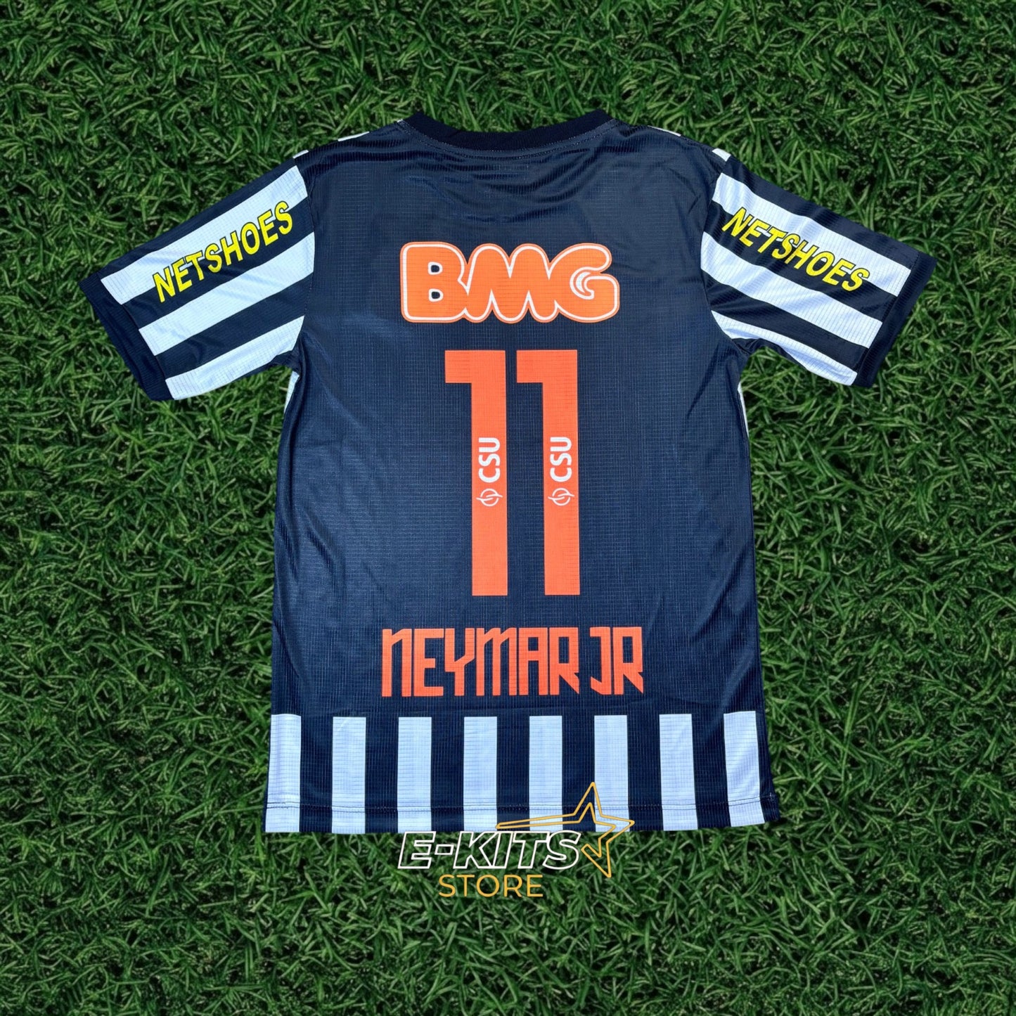Santos - Neymar 11 - Striped - white & black